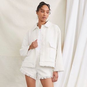 Forever 21 Tweed White Blazer